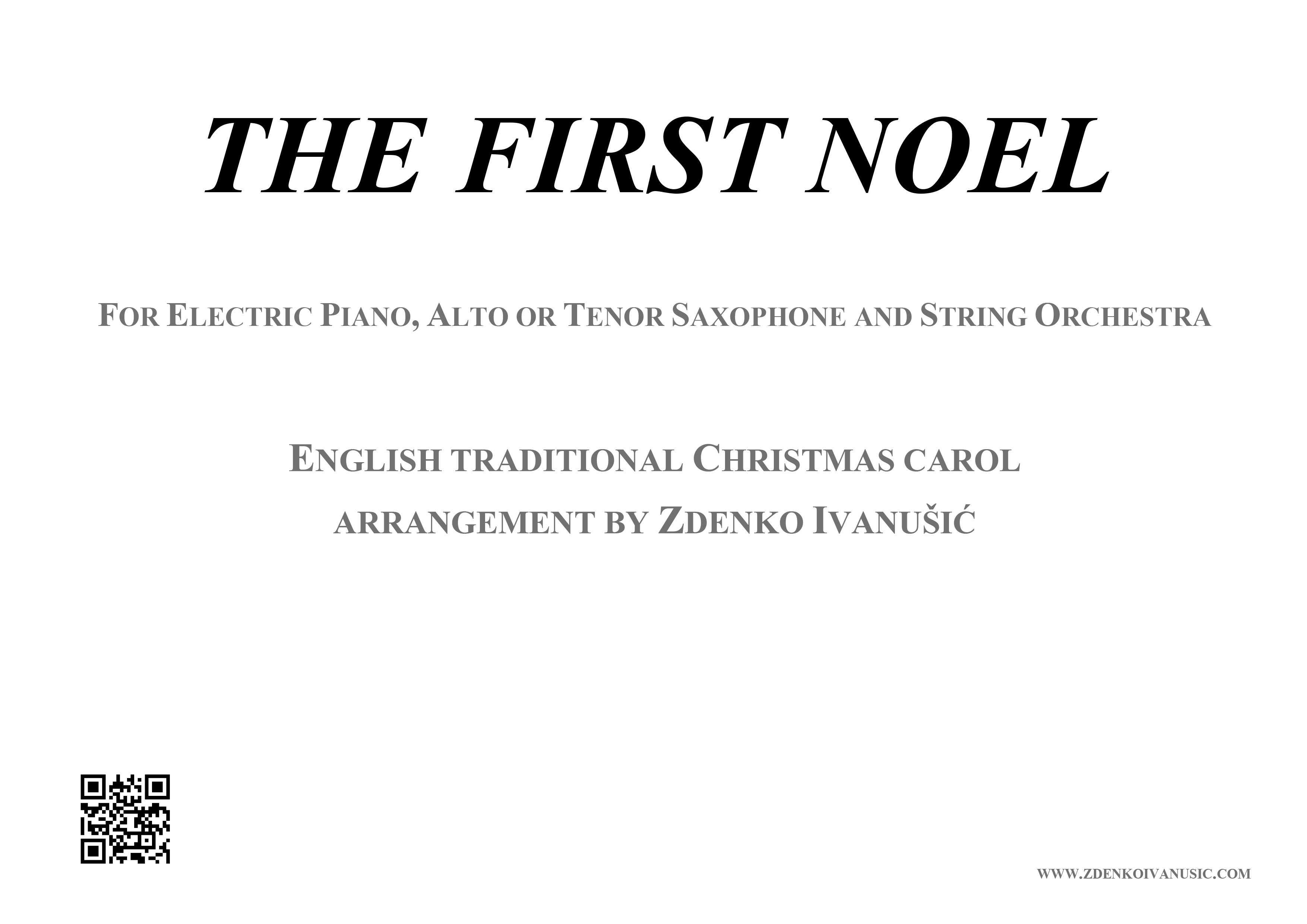 The First Noel for Alto or Tenor Sax and Strings